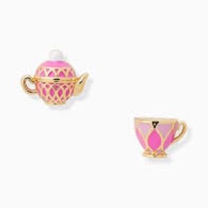 NEW Kate Spade Tea Time Stud Earrings Pink
